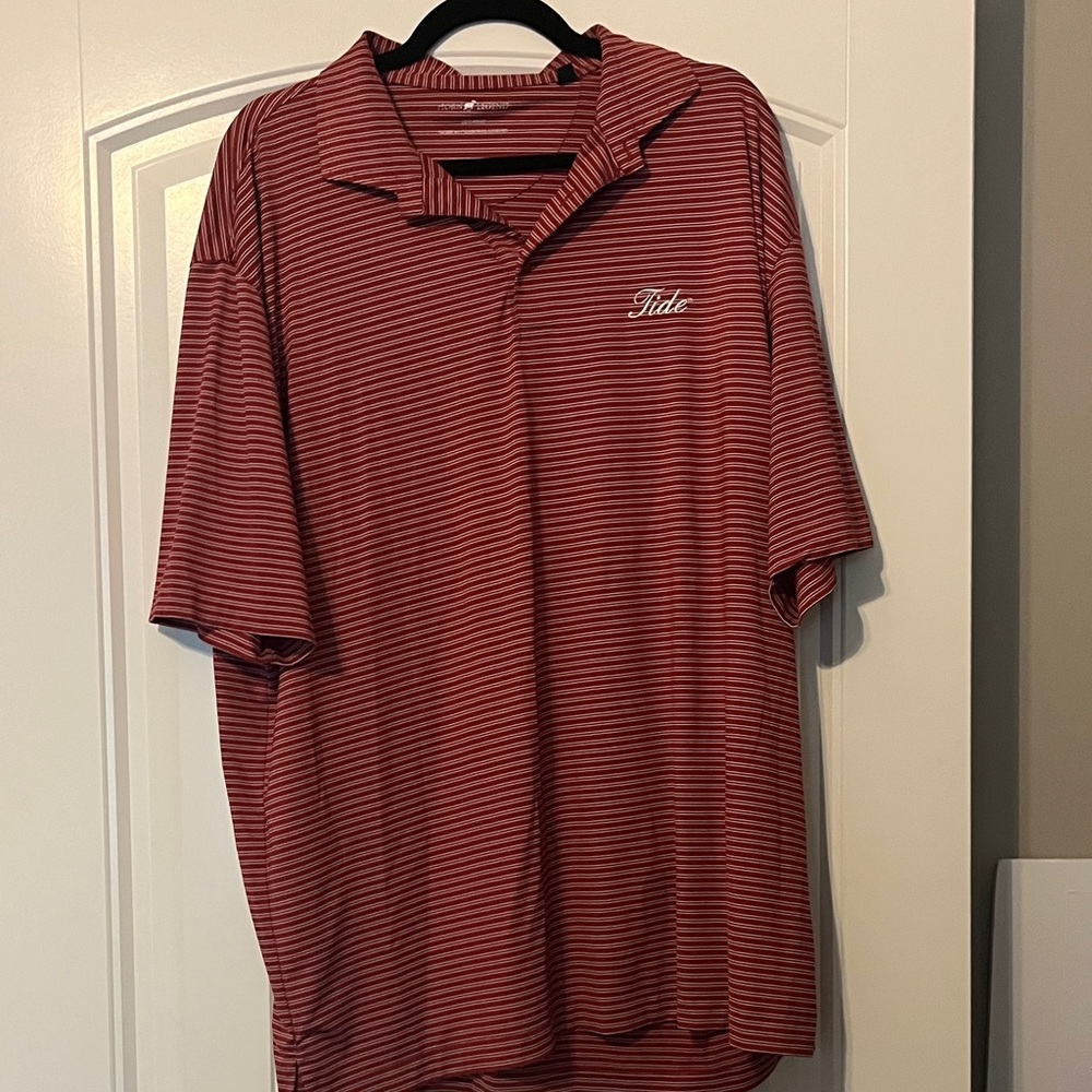 Men's Classic Red Striped Polo Shirt